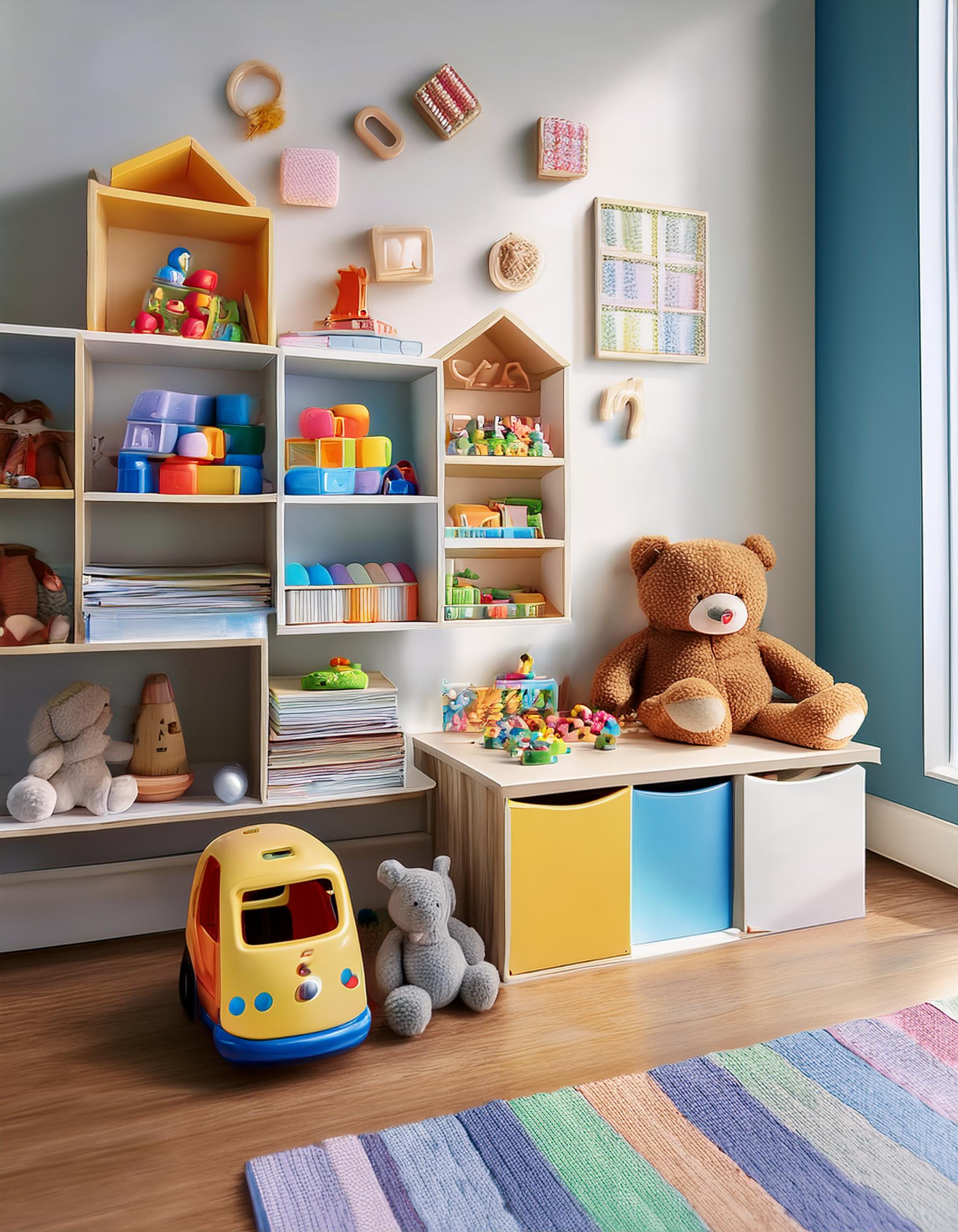 Spielzimmer voller kreativer Spielsachen